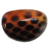 Imitate Animal skins Acrylic Beads, Painted Spray-paint, Nugget 33x24mm Hole:2.5mm, Sold by Bag