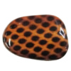 Imitate Animal skins Acrylic Beads, Painted Spray-paint, 45x33mm Hole:2.5mm, Sold by Bag