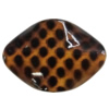 Imitate Animal skins Acrylic Beads, Painted Spray-paint, 46x32mm Hole:2mm, Sold by Bag