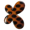 Imitate Animal skins Acrylic Beads, Painted Spray-paint, Butterfly 30x21mm Hole:3mm, Sold by Bag