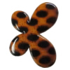 Imitate Animal skins Acrylic Beads, Painted Spray-paint, Butterfly 46x34mm Hole:3mm, Sold by Bag