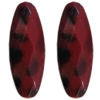 Imitate Animal skins Acrylic Beads, Painted Spray-paint, Faceted Horse Eye 40x15mm Hole:2mm, Sold by Bag