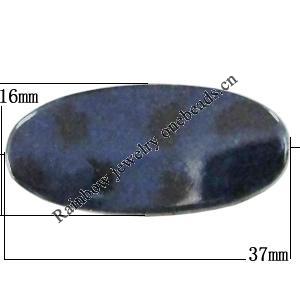 Imitate Animal skins Acrylic Beads, Painted Spray-paint, Flat Oval 37x16mm Hole:1mm, Sold by Bag