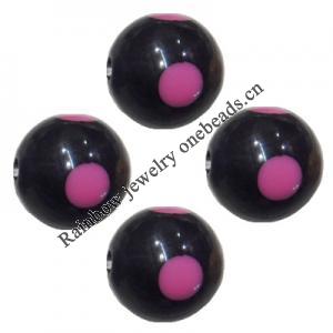 Handmade Solid Acrylic Beads, Round 20mm, Sold by Bag