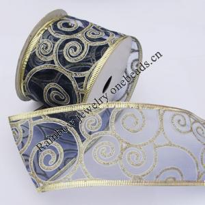 Ribbon Jewelry Printing Satin Ribbon(Christmas), 25mm Length:10 yards, Sold by PC