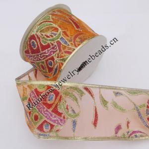 Ribbon Jewelry Printing Satin Ribbon(Christmas), 25mm Length:10 yards, Sold by PC