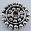Spacer Zinc Alloy Jewelry Findings Lead-free, 14mm,Thickness:2mm Hole:2mm Sold by Bag