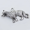 Pendant Zinc Alloy Jewelry Findings Lead-free, Tiger 25x14mm Hole:1.5mm Sold by Bag