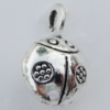 Pendant Zinc Alloy Jewelry Findings Lead-free, 9x14mm Hole:2mm Sold by Bag