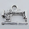 Pendant Zinc Alloy Jewelry Findings Lead-free, 18x15mm Hole:2.5mm Sold by Bag