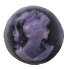 Cameos Resin Beads, No-Hole Jewelry findings, 13mm, Sold by Bag