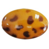 Imitate Animal skins Acrylic Beads, Painted Spray-paint, Flat Oval 42x28mm Hole:2.5mm, Sold by Bag