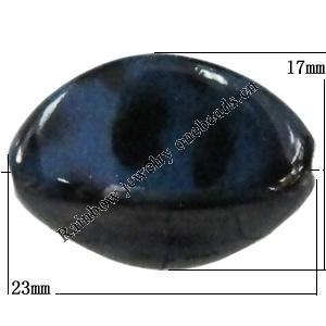 Imitate Animal skins Acrylic Beads, Painted Spray-paint, Edge Oval 23x17mm Hole:1.5mm, Sold by Bag