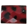 Imitate Animal skins Acrylic Beads, Painted Spray-paint, Faceted Rectangle 25x18mm Hole:1mm, Sold by Bag