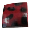 Imitate Animal skins Acrylic Beads, Painted Spray-paint, Faceted Square 25mm Sold by Bag