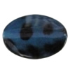 Imitate Animal skins Acrylic Beads, Painted Spray-paint, Flat Oval 30x21mm Hole:1mm, Sold by Bag