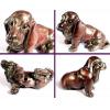 Hand-carved Teakwood Netsuke Hound ,2-inch, Sold by PC