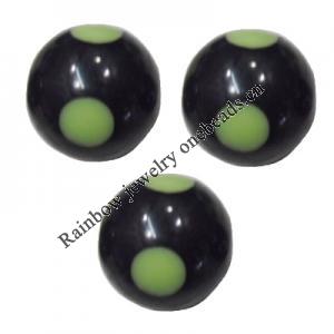 Handmade Solid Acrylic Beads, Round 12mm, Sold by Bag