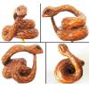 Hand carved Bead Ojime Japanese Boxwood Snake Thinker, 1 inch, Sold by PC