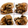 Hand carved Ojime Bead Boxwood Japanese Tiger, 1 inch, Sold by PC