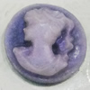 Cameos Resin Beads, No-Hole Jewelry findings, 13mm, Sold by Bag