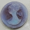 Cameos Resin Beads, No-Hole Jewelry findings, 15mm, Sold by Bag