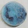 Cameos Resin Beads, No-Hole Jewelry findings, 16mm, Sold by Bag