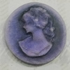 Cameos Resin Beads, No-Hole Jewelry findings, 18mm, Sold by Bag