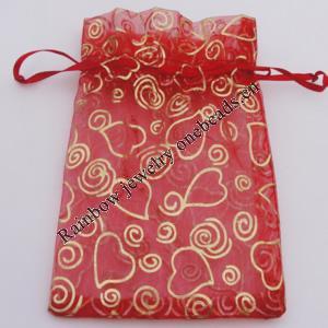 Organza Gift Jewelry Bag, 70x90mm Sold by Bag