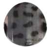 Imitate Animal skins Acrylic Beads, Painted Spray-paint, Twist Flat Oval 36x36mm Hole:1mm, Sold by Bag
