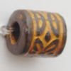 Imitation Wood Acrylic Beads, Column 8x8mm Hole:2.5mm, Sold by Bag