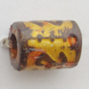 Imitation Wood Acrylic Beads, Column 10x8mm Hole:4mm, Sold by Bag 