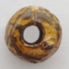 Imitation Wood Acrylic Beads, Donut 10mm, Thickness:7mm Hole:3.5mm, Sold by Bag 