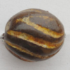 Imitation Wood Acrylic Beads, Round 10x10mm Hole:1mm, Sold by Bag 