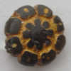 Imitation Wood Acrylic Beads, Flower 8mm,Thickness:4mm Hole:0.5mm, Sold by Bag 