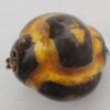 Imitation Wood Acrylic Beads, 10x10mm Hole:1.5mm, Sold by Bag 