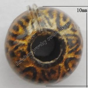 Imitation Wood Acrylic Beads, Donut 10mm,Thickness:7mm Hole:3.5mm, Sold by Bag 