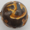Imitation Wood Acrylic Beads, Round 10mm Hole:1.5mm, Sold by Bag 