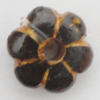 Imitation Wood Acrylic Beads, Flower 10mm,Thickness:4mm Hole:2mm, Sold by Bag 