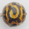 Imitation Wood Acrylic Beads, Round 11mm Hole:1mm, Sold by Bag 