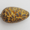 Imitation Wood Acrylic Beads, Teardrop 18x10mm Hole:1mm, Sold by Bag 