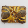 Imitation Wood Acrylic Beads, 25x17mm Hole:1mm, Sold by Bag 