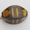 Imitation Wood Acrylic Beads, Oval 14x8mm Hole:1.5mm, Sold by Bag 