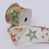 Ribbon Jewelry Printing Satin Ribbon(Christmas), 25mm Length:10 yards, Sold by PC