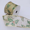 Ribbon Jewelry Printing Satin Ribbon(Christmas), 25mm Length:10 yards, Sold by PC