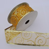 Ribbon Jewelry Printing Satin Ribbon(Christmas), 25mm Length:10 yards, Sold by PC