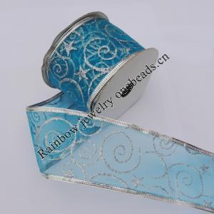 Ribbon Jewelry Printing Satin Ribbon(Christmas), 25mm Length:10 yards, Sold by PC