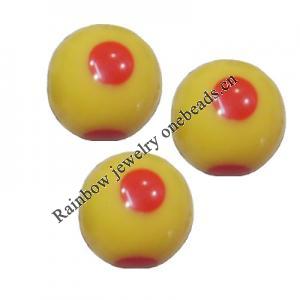 Handmade Solid Acrylic Beads, Round 16mm, Sold by Bag