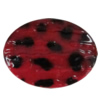 Imitate Animal skins Acrylic Beads, Painted Spray-paint, Flat Oval 40x30mm Hole:2mm, Sold by Bag