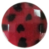 Imitate Animal skins Acrylic Beads, Painted Spray-paint, Faceted Flat Round 28mm Hole:1.5mm, Sold by Bag